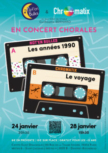 Concerts Not’En Bulles les 24 et 28 janvier sur le thème des années 90 !